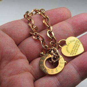 18k  Heart Bracelet
